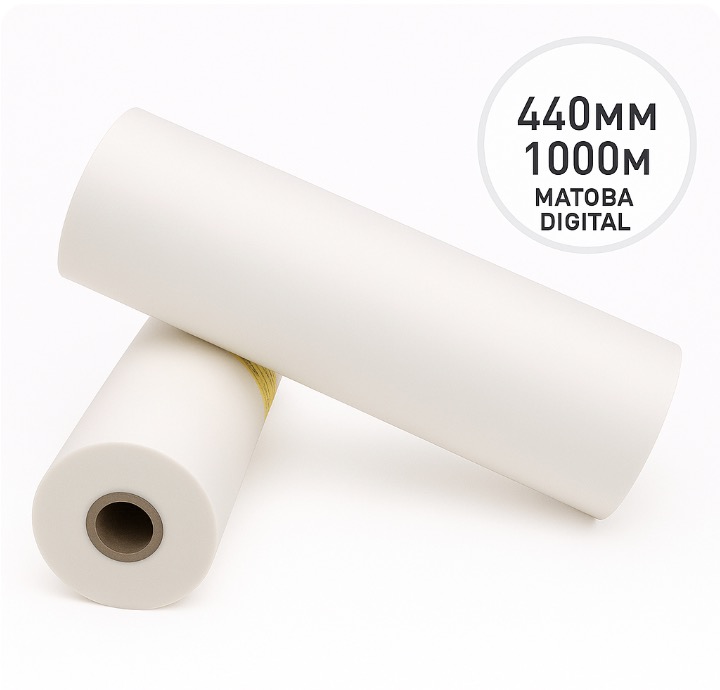 Плівка рулонна TOSHEN, 440мм, 1000 м, 30 мкм, матова Digital (000016100)